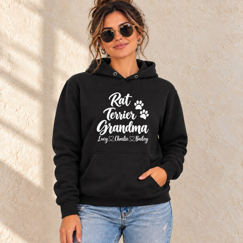 Personalized Rat Terrier Grandma Standard Hoodie lifestyle photo