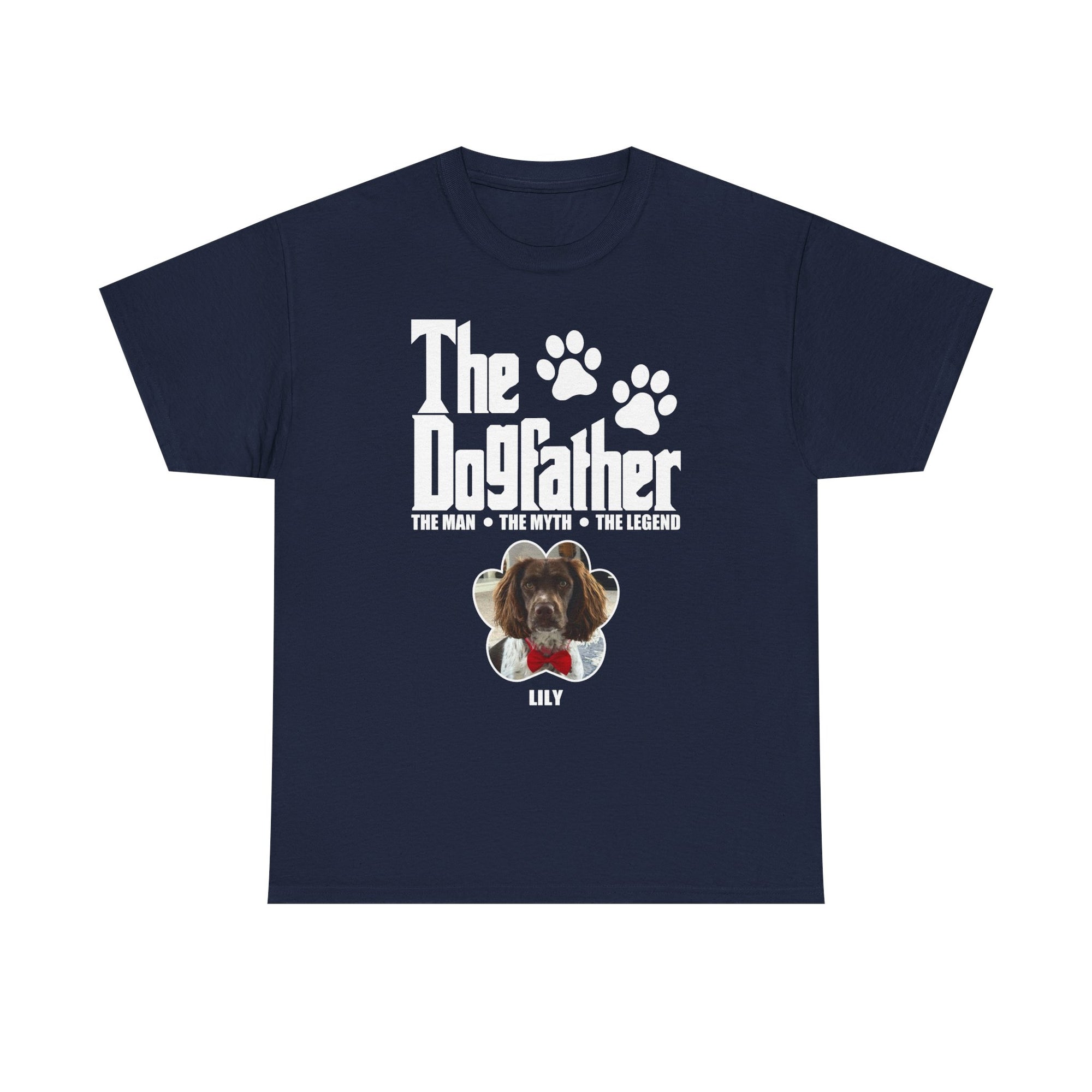 Dog Dad Heavy Cotton Tee, Gift for Dog Lovers, Pet Owner Apparel, Funny Dog T-Shirt, The DogFather Tee, Birthday Gift Idea