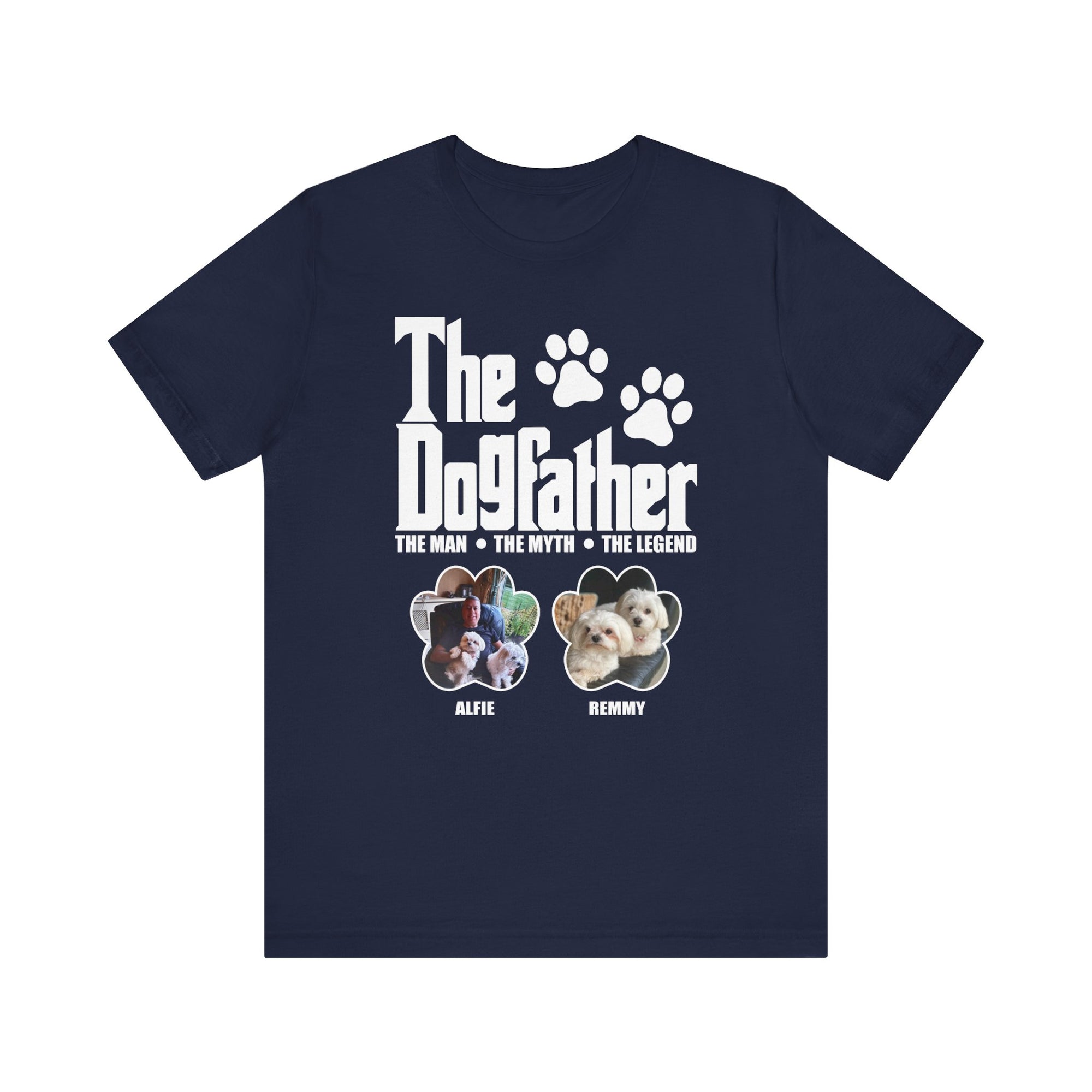 The DogFather Short Sleeve Tee, Funny Pet Lover Shirt, Gift for Dog Dads, Dog Owner Apparel, Cute Animal Tee, Birthday Gift