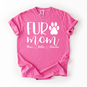 Personalized Fur Mom Shirts