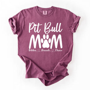 Personalized Pit Bull Mom Shirt