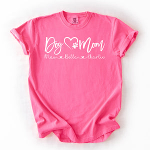 Personalized Dog Mom Shirt With Dog Names | Custom Pet Lover Gift 🐾