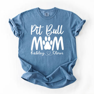 Personalized Pit Bull Mom Shirt