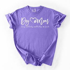Personalized Dog Mom Shirt With Dog Names | Custom Pet Lover Gift 🐾