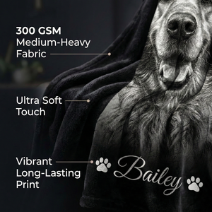 A Beautiful Way To Remember Your Best Friend 🐾 Turn your pet photo into a memorial blanket you can hug forever.