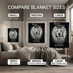 A Beautiful Way To Remember Your Best Friend 🐾 Turn your pet photo into a memorial blanket you can hug forever.
