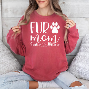 Personalized Fur Mom Shirts