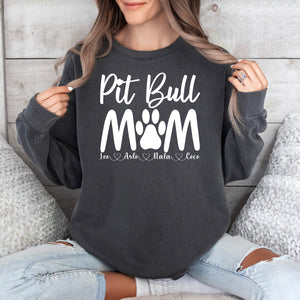 Personalized Pit Bull Mom Shirt