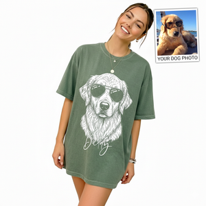 Turn Your Dog Into Art – Custom Hand-Drawn Portrait T-Shirt
