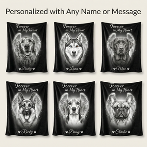 A Beautiful Way To Remember Your Best Friend 🐾 Turn your pet photo into a memorial blanket you can hug forever.