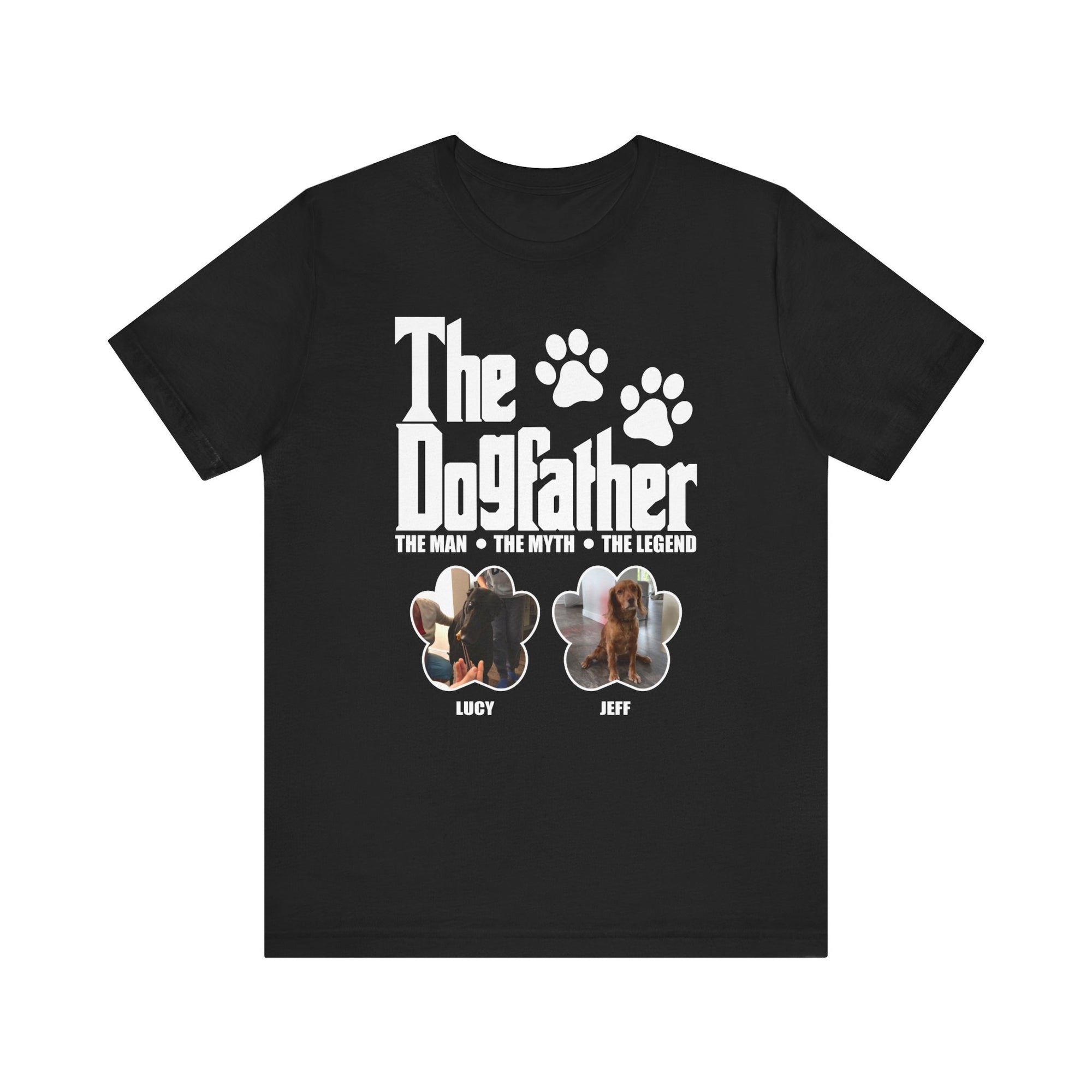 Dog Dad Jersey Tee - The DogFather, Pet Lovers Gift, Funny Dog Shirt, Animal Lover Apparel, Father's Day Gift, Custom Pet Tee