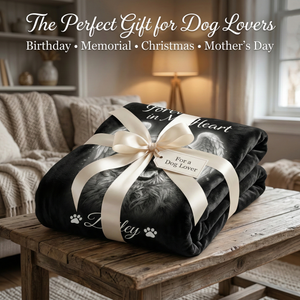 A Beautiful Way To Remember Your Best Friend 🐾 Turn your pet photo into a memorial blanket you can hug forever.