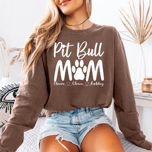 Personalized Pit Bull Mom Shirt