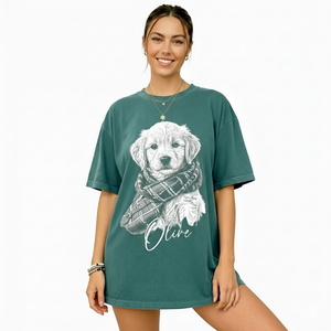 Turn Your Dog Into Art – Custom Hand-Drawn Portrait T-Shirt