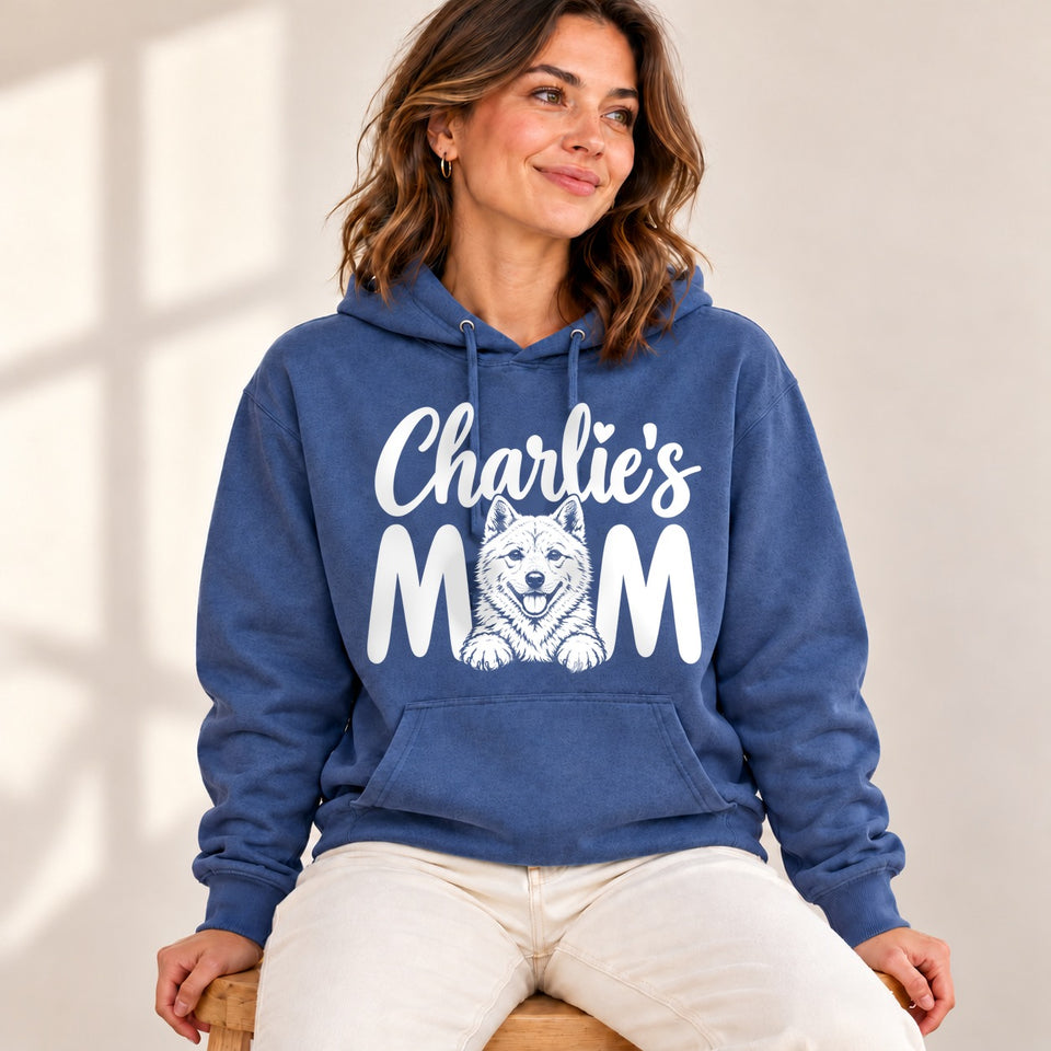 Personalized Kishu Ken Charlie’s Mom Hoodie lifestyle photo