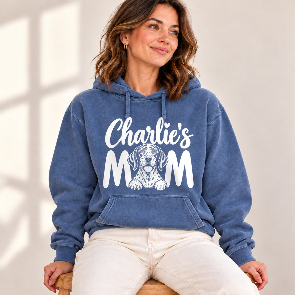 Personalized Pointer Charlie’s Mom Premium Hoodie lifestyle photo