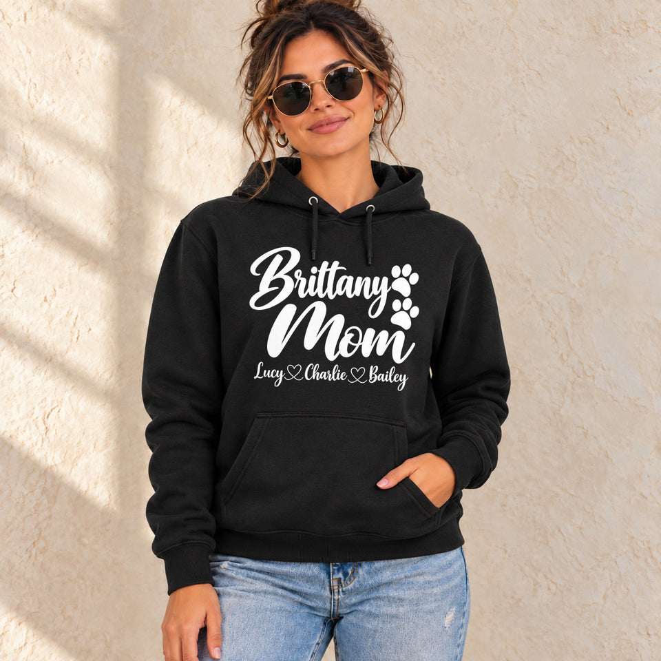 Personalized Brittany Mom Hoodie lifestyle photo