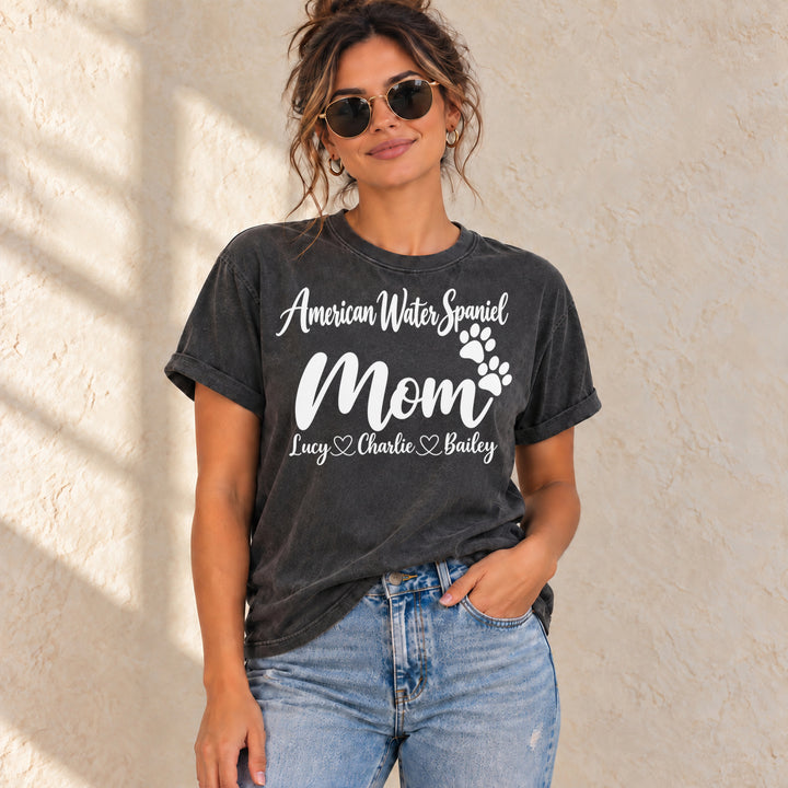 Personalized American Water Spaniel Mom Basic T-Shirt