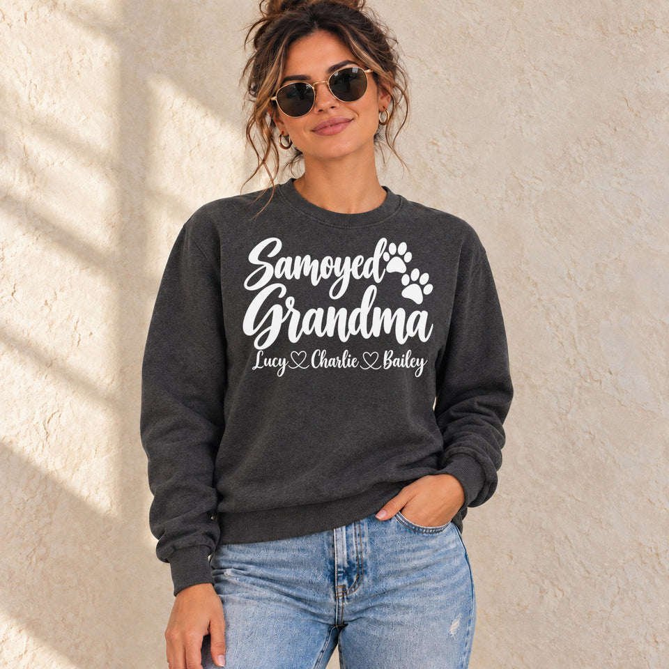Personalized Samoyed Grandma Standard Sweatshirt lifestyle photo