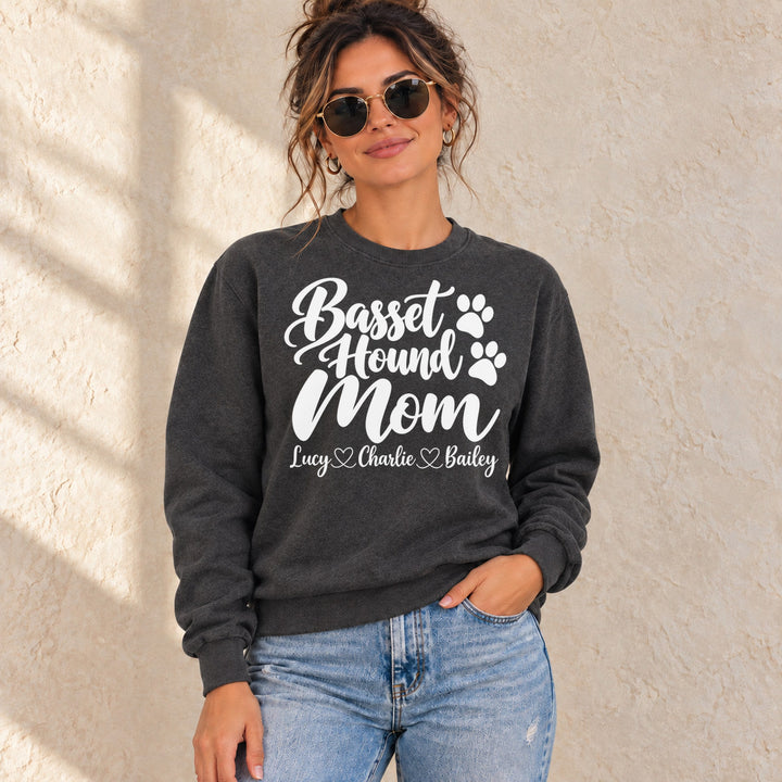 Personalized Basset Hound Mom Standard Sweatshirt