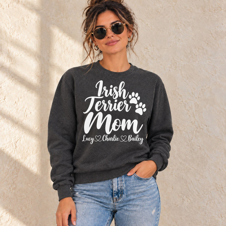 Personalized Irish Terrier Mom Standard Sweatshirt
