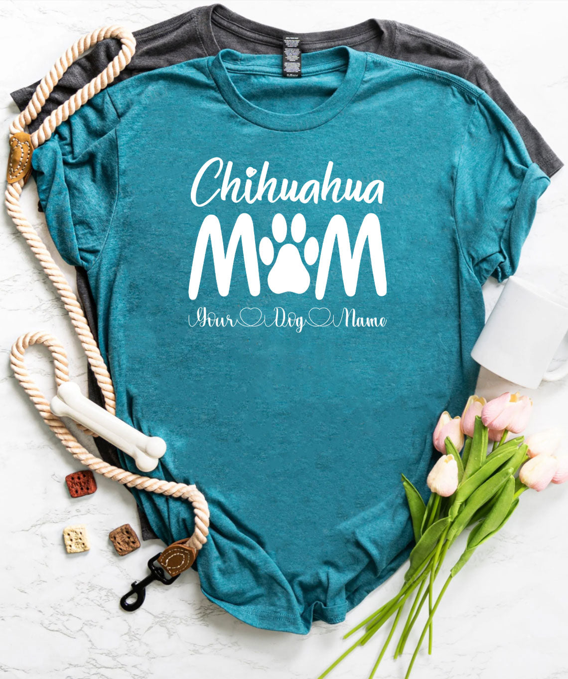 Chihuahua Mom Shirt with Your Dog's Name or Names