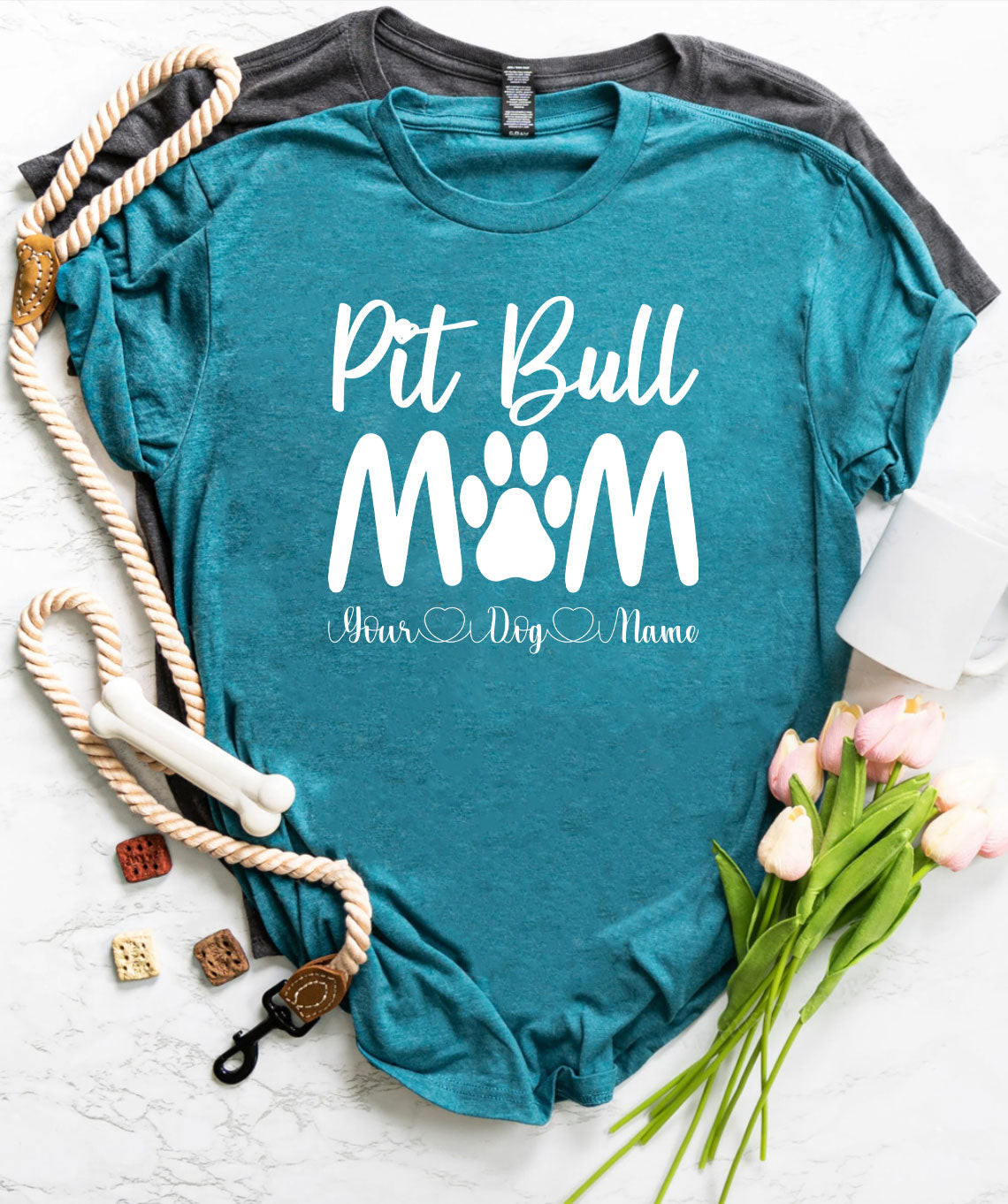 Pit Bull Mom T-shirt Dog Mom Pitbull Dog Women's 