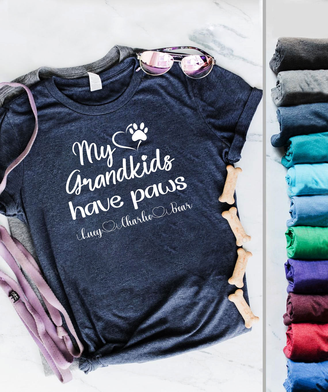 My Grandkids Have Paws Personalized Dog Name Shirts