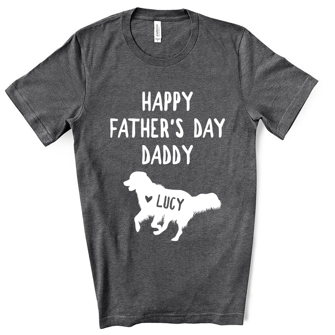 Personalized Dogs & Names T-Shirt Happy Father's Day Daddy