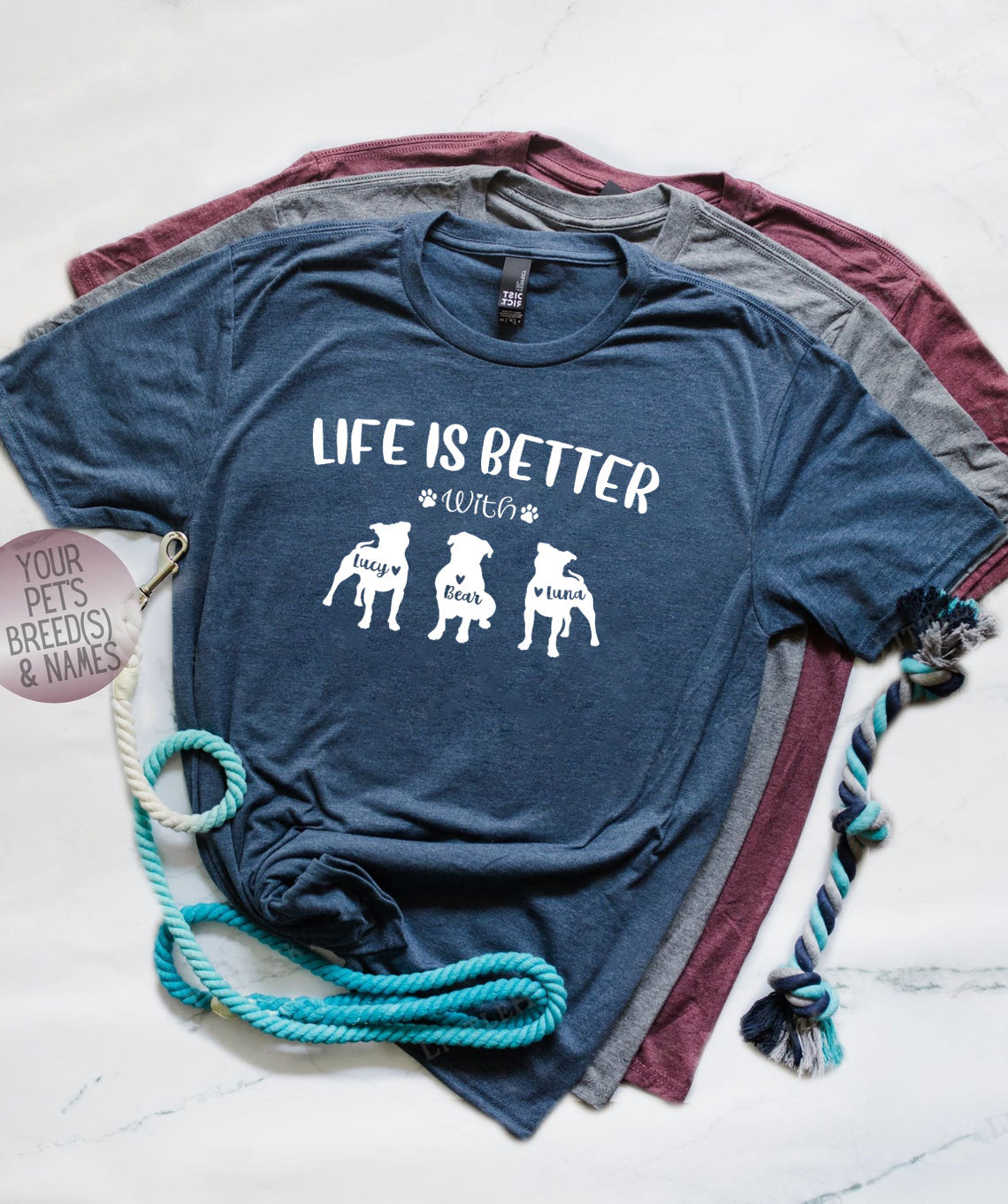 Life Is Better With Personalized Pit Bull Shirts
