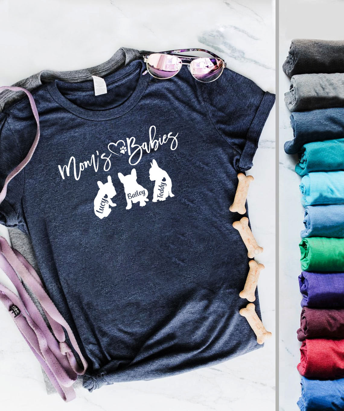 Personalized Dog Mom Shirts Mom's Babies Shirts