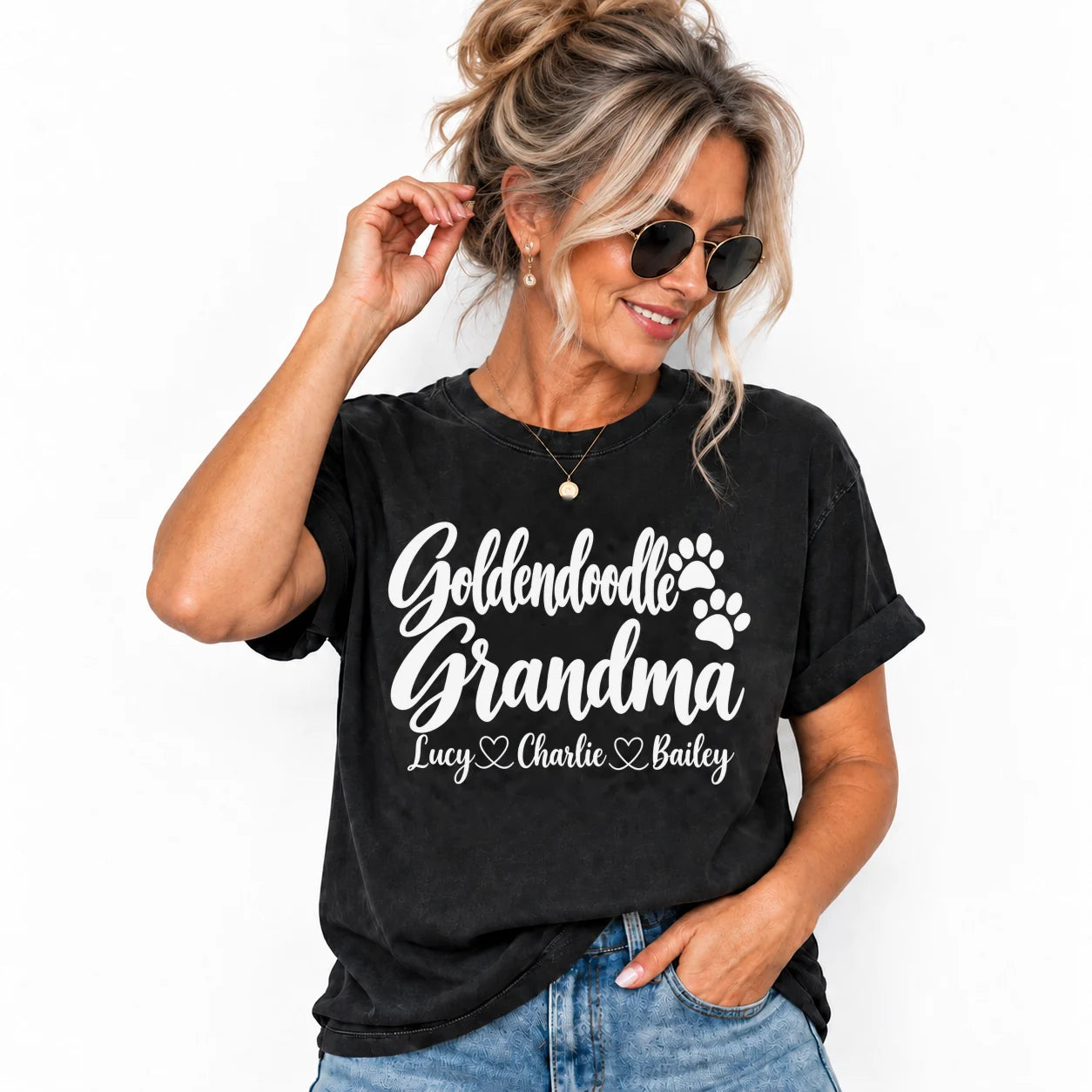 Personalized Goldendoodle Grandma T-shirt